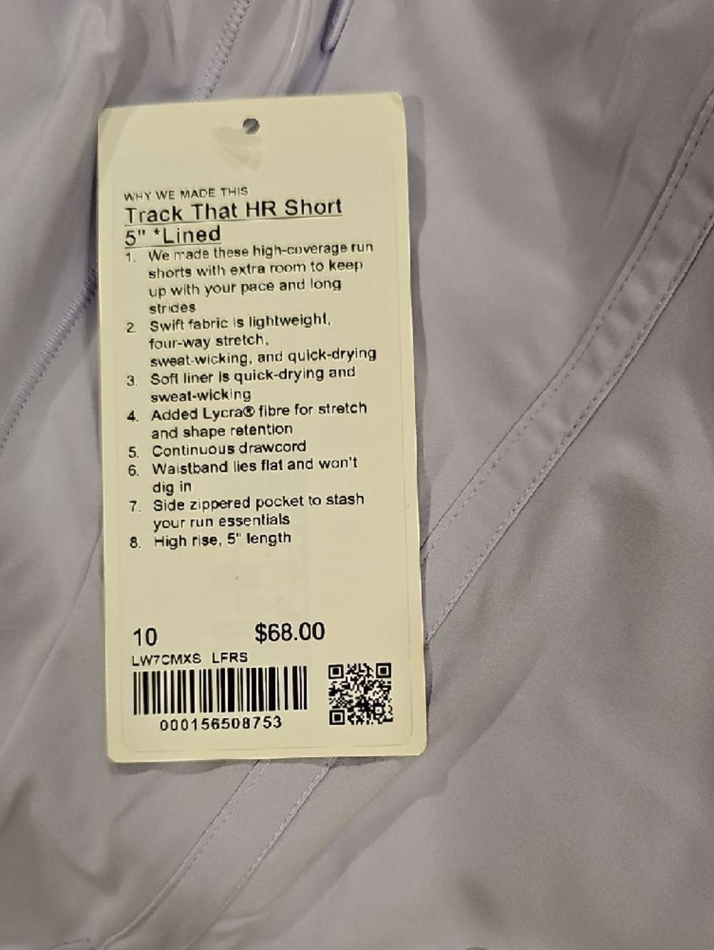 lululemon athletica Track That High Rise Short; 5" Lined; NWT; Size 10 - Picture 7 of 10